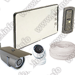 Комплект проводного видеодомофона Eplutus 2232 + купольная камера KDM-6413G + уличная камера KDM-6215G